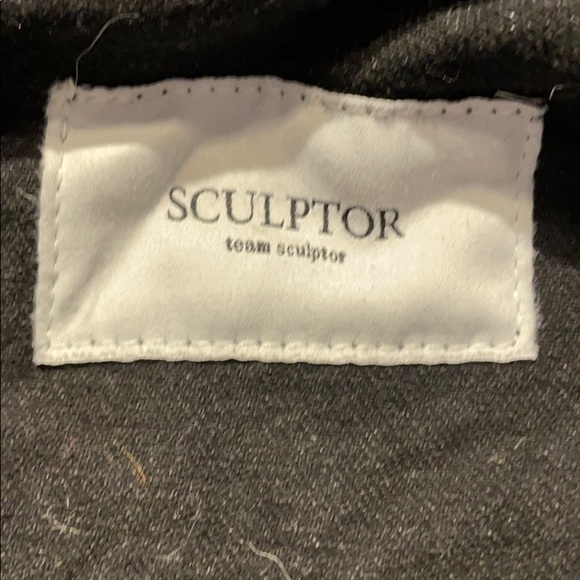 Sculptor Black Denim Jacket w/decorative back. - Picture 5 of 5